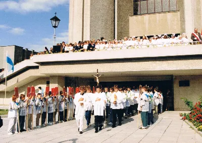 Figura Matki Bożej Fatimskiej została sprowadzona do kościoła Najświętszego Serca Pana Jezusa w Rzeszowie (od 1992 r. katedry) w 1982 r. z Fatimy. Koronacja figury odbyła się 13 czerwca 1993 r. Koronacji dokonał bp Kazimierz Górny wspólnie z bp. Julianem Groblickim i bp. Edwardem Białogłowskim. 