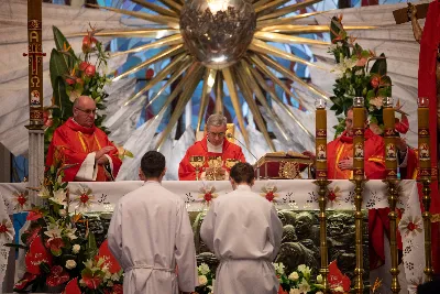 9 kwietnia w Katedrze 42 młodych osób z parafii katedralnej oraz 14 parafii Matki Bożej Częstochowskiej w Rzeszowie (Drabinianka) otrzymało sakrament bierzmowania, którego udzielił bp Jan Wątroba.
Przygotowania młodzieży trwały 2 lata, a odbywały się pod okiem ks. Krzysztofa, ks. Pawła, ks. Szczepana, s. Ewy oraz pani Agnieszki i obejmowały m.in. katechezy, spotkania formacyjne, a także przystąpienie do sakramentu pokuty. We wtorkowy wieczór kandydaci wraz ze swoimi świadkami, rodzicami, chrzestnymi czy też dziadkami zgromadzili się w Katedrze, by prosić o dary Ducha Świętego, umacniające w mężnym wyznawaniu wiary i postępowaniu według jej zasad.
Wszystkich zgromadzonych w świątyni przywitał ks. Krzysztof Gołąbek – proboszcz parafii katedralnej. Mszę Świętą koncelebrowali także ks. Tadeusz Pindara – proboszcz parafii Matki Bożej Częstochowskiej oraz kapłani posługujący w obydwu parafiach.
Następnie prośbę o udzielenie sakramentu bierzmowania zgromadzonym młodym oraz o modlitwę skierowali do Księdza Biskupa rodzice kandydatów.
W homilii bp Jan zachęcił młodych, aby w tym wyjątkowym dniu obrali Ducha Świętego za życiowego przewodnika towarzszącego im przy ważnych wyborach czy podchodzeniu do egzaminów – także tych życiowych. Wyjaśnił również znaczenie imienia Ducha Świętego – Paraklet – które tłumaczone z jęz. greckiego oznacza obrońcę, adwokata – nigdy prokuratora, nawet nie sędziego.
Będziecie moimi świadkami, gdy was umocni Duch Święty – mówi Pan Jezus. Niech nie będzie niedzieli i uroczystości bez udziału we Mszy Świętej – to jest moment dawania świadectwa. Właśnie przez zaangażowane, pełne uczestnictwo w najpiękniejszej modlitwie, jaką ma Kościół, czyli w Mszy Świętej, zdacie egzamin ze swojej dojrzałości chrześcijańskiej.
Na koniec celebrans odwołał się do obchodzonej poprzedniego dnia Uroczystości Zwiastowania Pańskiego i postawy Maryi wobec planu Bożego w Jej życiu oraz drogi, przez którą prowadził Ją Duch Święty. Podkreślił, że właśnie Maryja uczy, jak być uczennicą Ducha Świętego.
Po homilii miało miejsce odnowienie przyrzeczeń chrzcielnych. Następnie odbyła się najważniejsza część uroczystości – modlitwa Księdza Biskupa oraz namaszczenie krzyżmem każdego kandydata.
Sakrament bierzmowania jest koniecznym dopełnieniem sakramentu chrztu i wiąże się również z obraniem konkretnego patrona, którego życie i przymioty są wzorem dla młodego człowieka otrzymującego Ducha Świętego. Kandydat do bierzmowania ma więc okazję wybrać sobie świętego czy błogosławionego, którego droga do świętości najbardziej go zachwyciła. Może być to patron, którego imię nosi już od chrztu; może też wybrać sobie drugiego patrona. 
W związku z tym podczas namaszczenia krzyżmem biskup zwraca się do bierzmowanego nowo wybranym imieniem.
Po liturgii sakramentu bierzmowania miała miejsce modlitwa powszechna i liturgia eucharystyczna. Na koniec młodzi złożyli podziękowania Księdzu Biskupowi, Księżom Proboszczom oraz wszystkim, którzy poprzez swój wkład, posługę i zaangażowanie przyczynili się do przygotowania oraz przeżycia tej wyjątkowej uroczystości. Pamiątką było wspólne zdjęcie po zakończonej Mszy Świętej.
Posługę muzyczną w czasie uroczystości pełniła Katedralna Schola Liturgiczna pod dyrekcją ks. Juliana Wybrańca.

fot. Leszek Drzał
