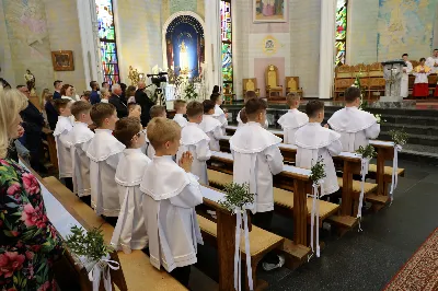 Maj to dla wielu najpiękniejszy miesiąc w roku. W liturgii Kościoła szczególnie wtedy czcimy Maryję oraz radujemy się ze Zmartwychwstania Pańskiego. W niedzielę 8 maja w naszej Katedrze dzieci z klas III doświadczyły równie wielkiej radości po raz pierwszy w pełni uczestnicząc we Mszy Świętej. To niezwykłe spotkanie z Chrystusem w Komunii Świętej zostało poprzedzone przygotowaniem poprzez katechezy w szkole i spotkania w parafii, a także spowiedzią. Poprzez niedzielne Eucharystie o godz. 12.00 i 13.30 celebrowane przez ks. Krzysztofa Gołąbka, proboszcza naszej Katedry, 88 dzieci rozpoczęło wielką przygodę z Jezusem ukrytym w Najświętszym Sakramencie. Towarzyszyli im rodzice, którzy wraz ze swoimi dziećmi przygotowywali się do tego wydarzenia, a także najbliższa rodzina. Posługę w liturgii Mszy Świętej pełniły dzieci pierwszokomunijne oraz ich rodzice.
Wielka radość serc dzieci komunijnych promieniowała na wszystkich uczestników Mszy Świętej i przypominała zebranym na liturgii, że spotkanie z Jezusem Eucharystycznym to przywilej i wielkie szczęście. Czas tej wielkiej radości został przedłużony przez „Biały Tydzień”, w którym dzieci uczestniczyły w wieczornej Eucharystii, przyjmując Jezusa do swoich serc. 

Wszystkim dzieciom, które w tym roku przeżywały swoją Pierwszą Komunię Świętą, życzymy, aby nie gasł w nich zapał do poznawania Jezusa i Jego nauki, a radość, jaka towarzyszyła tym dniom, była nieodłączną towarzyszką ich spotkań z Jezusem w Eucharystii. A s. Julicie i ks. Julianowi dziękujemy za serce włożone w przygotowanie dzieci do tego wielkiego wydarzenia.

fot. Paweł Styka