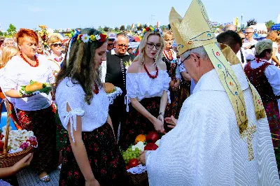 W niedzielę 25.08.2019 r. przy Katedrze Rzeszowskiej odbyły się Dożynki Diecezjalne. Do Parku Papieskiego przyjechało 73 delegacje z wieńcami dożynkowymi. fot. Andrzej Kotowicz