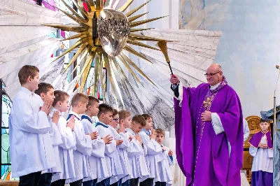 W III niedzielę Wielkiego Postu, 3 marca, podczas Mszy Świętej o godz. 12.00 ks. Krzysztof Gołąbek - proboszcz naszej Katedry, przyjął do grona Liturgicznej Służby Ołtarza dwunastu chłopców. Po odpowiednim przygotowaniu, pod czujnym okiem ks. Pawła Wójcika – opiekuna ministrantów oraz ceremoniarza Rafała Waszczaka i animatorów-praktykantów, otrzymali stopień ministranta choralisty, po raz pierwszy mogli ubrać kołnierzyki, a także otrzymali legitymacje ministranckie. To wielka radość dla naszej parafii. Gratulujemy chłopcom odwagi oraz życzymy wytrwałości w tym pięknym powołaniu, jakim jest służba przy Ołtarzu Pana Jezusa. Podczas Mszy Świętej zaśpiewała Dziewczęca Schola Katedralna.
Zapraszamy wszystkich chętnych chłopców do wstąpienia w szeregi katedralnej Liturgicznej Służby Ołtarza. Zainteresowanych prosimy o kontakt z ks. Pawłem Wójcikiem.
Rafał Waszczak
fot. Joanna Prasoł