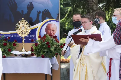 W uroczystość Najświętszego Ciała i Krwi Chrystusa Mszy Świętej w naszej Katedrze przewodniczył ks. proboszcz Krzysztof Gołąbek. Homilię wygłosił ks. Julian Wybraniec - wikariusz katedralny. Po zakończeniu liturgii wyruszyła procesja eucharystyczna do czterech ołtarzy rozmieszczonych wokół Katedry. W roku setnej rocznicy urodzin św. Jana Pawła II każdy z ołtarzy zawierał wizerunek Ojca Świętego i hasła inspirowane encykliką papieża pt. „Ecclesia de Eucharistia”: „Eucharystia sercem świata”, „Żyjemy dzięki Eucharystii”, „Eucharystia tworzy wspólnotę” i „Eucharystia bramą do nieba”. 