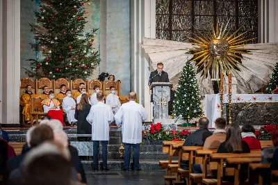 Pasterce w Katedrze Rzeszowskiej przewodniczył bpa Jan Wątroba. fot. Paulina Lęcznar