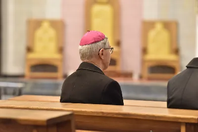 W Katedrze Rzeszowskiej odbyło się nabożeństwo Drogi Krzyżowej, której przewodniczył ks. Paweł Synoś, wikariusz biskupi ds. duchowieństwa. "Dziś sprowadź Mi dusze kapłańskie i zakonne, i zanurz je w niezgłębionym miłosierdziu Moim. One dały Mi moc przetrwania gorzkiej męki; przez nie, jak przez kanały, spływa na ludzkość miłosierdzie Moje." (Dzienniczek 1212) W modlitwie wraz z bp Janem Wątrobą uczestniczyły osoby życia konsekrowanego oraz prezbiterzy posługujący w Diecezji Rzeszowskiej. Nabożeństwo było ofiarowane w intencji wynagrodzenia za grzechy duchowieństwa i osób konsekrowanych, za dusze kapłanów i osób konsekrowanych cierpiące w czyśćcu oraz za tych, którzy odeszli od kapłaństwa i życia zakonnego. Fot. ks. Jakub Oczkowicz