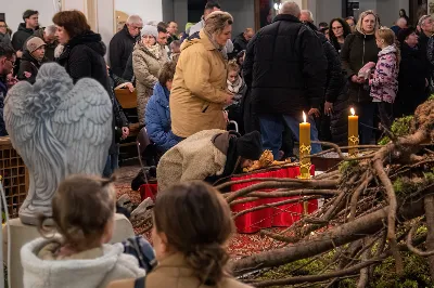 Liturgia Męki Pańskiej rozpoczęła się od procesji wejścia w zupełnej ciszy i gestu prostracji – pokornego padnięcia twarzą do ziemi głównego celebransa – Biskupa Rzeszowskiego Jana Wątroby. Drugim etapem nabożeństwa była Liturgia Słowa. Jej centrum stanowiła Męka Pańska w relacji wg św. Jana – odśpiewana przez ks. Juliana Wybrańca, kl. Dawida Piroga oraz kl. Karola Baraniewicza, z partiami tłumu wykonanymi przez Katedralny Chór Chłopięco-Męski Pueri Cantores Resovienses (tenory i basy), pod dyrekcją ks. dra Andrzeja Widaka we współpracy z Angelą Pacutą i Edytą Kotulą, dyrygentkami chóru.

W homilii bp Jan Wątroba zapraszał do odczytania na nowo sensu krzyża Jezusa i Jego Orędzia.

Trzecią częścią liturgii była adoracja krzyża. W pierwszej kolejności krzyż adorowali poprzez ucałowanie: Ksiądz Biskup, księża z Wyższego Seminarium Duchownego w Rzeszowie, księża katedralni oraz siostry zakonne. Następnie hołd krzyżowi oddali wszyscy wierni, wpatrując się w krzyż trzymany przez ks. Krzysztofa Gołąbka, proboszcza katedry.

Ostatnią częścią liturgii był obrzęd Komunii św. zakończony przeniesieniem Pana Jezusa w monstrancji do tzw. Bożego grobu. W tym roku dekoracja grobu nawiązuje do przeżywanego roku duszpasterskiego pt. „Wierzę w Kościół Chrystusowy”. Projekt autorstwa ks. Pawła Wójcika, wikariusza katedralnego, zachęca do pogłębienia relacji z Jezusem i jak wzywa napis umieszczony na grobie do „zakorzenienia w Kościele Chrystusa”.
fot. Joanna Prasoł 