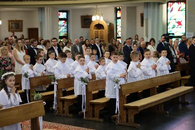 Maj to dla wielu najpiękniejszy miesiąc w roku. W liturgii Kościoła szczególnie wtedy czcimy Maryję oraz radujemy się ze Zmartwychwstania Pańskiego. W niedzielę 8 maja w naszej Katedrze dzieci z klas III doświadczyły równie wielkiej radości po raz pierwszy w pełni uczestnicząc we Mszy Świętej. To niezwykłe spotkanie z Chrystusem w Komunii Świętej zostało poprzedzone przygotowaniem poprzez katechezy w szkole i spotkania w parafii, a także spowiedzią. Poprzez niedzielne Eucharystie o godz. 12.00 i 13.30 celebrowane przez ks. Krzysztofa Gołąbka, proboszcza naszej Katedry, 88 dzieci rozpoczęło wielką przygodę z Jezusem ukrytym w Najświętszym Sakramencie. Towarzyszyli im rodzice, którzy wraz ze swoimi dziećmi przygotowywali się do tego wydarzenia, a także najbliższa rodzina. Posługę w liturgii Mszy Świętej pełniły dzieci pierwszokomunijne oraz ich rodzice.
Wielka radość serc dzieci komunijnych promieniowała na wszystkich uczestników Mszy Świętej i przypominała zebranym na liturgii, że spotkanie z Jezusem Eucharystycznym to przywilej i wielkie szczęście. Czas tej wielkiej radości został przedłużony przez „Biały Tydzień”, w którym dzieci uczestniczyły w wieczornej Eucharystii, przyjmując Jezusa do swoich serc. 

Wszystkim dzieciom, które w tym roku przeżywały swoją Pierwszą Komunię Świętą, życzymy, aby nie gasł w nich zapał do poznawania Jezusa i Jego nauki, a radość, jaka towarzyszyła tym dniom, była nieodłączną towarzyszką ich spotkań z Jezusem w Eucharystii. A s. Julicie i ks. Julianowi dziękujemy za serce włożone w przygotowanie dzieci do tego wielkiego wydarzenia.

fot. Paweł Styka