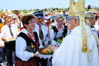 W niedzielę 25.08.2019 r. przy Katedrze Rzeszowskiej odbyły się Dożynki Diecezjalne. Do Parku Papieskiego przyjechało 73 delegacje z wieńcami dożynkowymi. fot. Andrzej Kotowicz