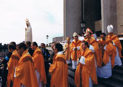 Figura Matki Bożej Fatimskiej została sprowadzona do kościoła Najświętszego Serca Pana Jezusa w Rzeszowie (od 1992 r. katedry) w 1982 r. z Fatimy. Koronacja figury odbyła się 13 czerwca 1993 r. Koronacji dokonał bp Kazimierz Górny wspólnie z bp. Julianem Groblickim i bp. Edwardem Białogłowskim. 