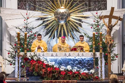 30 sierpnia 2020 r. do Parku Papieskiego w Rzeszowie na diecezjalne dożynki przyjechało 49 delegacji z dożynkowymi wieńcami.  Już o godz. 11.00 plac przed znajdującą się w Parku Papieskim sceną wypełniły delegacje z parafii diecezji rzeszowskiej. W sumie zarejestrowano 49 delegacje. Tegoroczną obsługę dożynek, w tym przygotowanie liturgii, zapewnili wierni i duszpasterze z dekanatu Sokołów Małopolski. O godz. 11.30 prof. Kazimierz Ożóg, mieszkaniec Górna, zaprezentował kilka myśli na temat chleba i godności pracy rolnika. Na scenie wystąpił zespół „Młody Duch i Przyjaciele” kierowany przez Dariusza Kosaka. Przed rozpoczęciem Mszy św. ks. Jerzy Uchman, diecezjalny duszpasterz rolników, przywitał przybyłych do Rzeszowa rolników, ogrodników, sadowników i pszczelarzy, wśród nich starostów dożynek Jerzego i Zofię Bednarzów z Kamienia, a także obecnych na Mszy św. parlamentarzystów, władze państwowe i samorządowe, służby mundurowe oraz poczty sztandarowe. Mszy św. przewodniczył bp Edward Białogłowski. W koncelebrze uczestniczył bp Kazimierz Górny oraz czternastu księży. W długiej procesji z darami do ołtarza podeszły delegacje wszystkich obecnych parafii przynosząc chleby i owoce. Dary te zostały przekazane Rzeszowskiemu Towarzystwu Pomocy im. św. Brata Alberta. Na zakończenie liturgii bp Białogłowski pobłogosławił przyniesione płody ziemi oraz ziarno na zasiew. Po błogosławieństwie poszczególne delegacje, przedstawiane przez ks. Jana Szczupaka, wikariusza biskupiego ds. społecznych, prezentowały swoje wieńce.  fot. ks. Tomasz Nowak