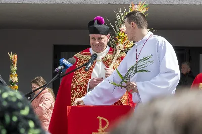 W Niedzielę Palmową uroczystej Mszy Świętej z procesją z palmami przewodniczył ks. Krzysztof Gołąbek - proboszcz Katedry. Po Mszy Świętej odbył się konkurs na najpiękniejszą palmę. Wygrała palma przygotowana przez młodzież z katedralnej Oazy. Choć zwycięzca mógł być tylko jeden, to każda z zaprezentowanych palm została doceniona.  fot. Joanna Prasoł